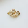 Gold color-retaining DIY necklace clasp paved with cubic zirconia for handmade jewelry making. - L / Large Gold