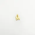 Gold plated metal letter M pendant charm for DIY handmade bracelet necklace jewelry making - Letter M Plate / Gold