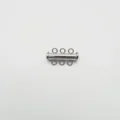 Stainless steel multi strand tube clasp for DIY pearl necklace bracelet jewelry making - 3-Row 10.8*20mm