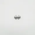 Stainless steel multi strand tube clasp detail shot for DIY pearl necklace making. - 2-Row 10.8*15mm
