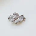 Dazzling rhinestone paved heart flower DIY jewelry clasp for pearl necklace sweater chain connector - L / Large White