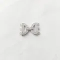 DIY Perlenkettenverschluss Zirkonia 3-reihiger Verbinder Armband Schließe Variante - Weiß