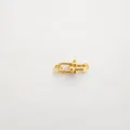 Gold plated DIY jewelry clasp U shape necklace connector accessory lock components - Horsebit Buckle / Gold