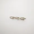 Silver U-shaped link clasp for DIY jewelry necklace making component and accessory part - Horseshoe Chain / White