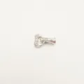 Heart Shaped Zircon Pearl Clasp Silver Color Jewelry Connector DIY Accessory Component - S / White