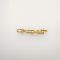 Gold-plated U-shaped link clasp connector for DIY pearl necklace and jewelry making. - Horseshoe Chain / Gold