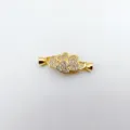 DIY gold color zircon heart shape clasp for pearl necklace handmade jewelry making accessories. - S / Small Gold