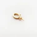 Gold plated jewelry universal clasp connector detail, secure bail with pin for pearl pendant. - Small Connected Clasp / 6mm x 12mm / Gold