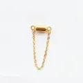 14k gold plated magnetic jewelry clasp with safety chain for bracelet necklace making DIY crafts - Gold with Chain