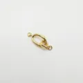 Gold metal DIY jewelry clasp connector for necklaces and bracelets, elegant finish. - S / Gold