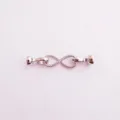 Silver plated figure 8 twisted jewelry clasp for DIY necklace and bracelet crafting accessories. - Twisted Texture in White