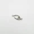 DIY metal jewelry clasp connector for necklaces and bracelets, silver oval link finding. - S / Silver