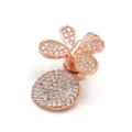 Micro-pave Zirconia Magnetic Butterfly Necklace Clasp Rose Gold DIY Jewelry Connector 1pc - Butterfly / Rose Gold