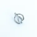Silver color multi-loop pearl necklace clasp connector, premium jewelry accessory parts. - S / White Gold