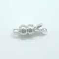 DIY silberner Laternenverschluss fuer Perlenkette Armband Verbinungsteile, 8mm. - Kürbis-Schnalle / Silber