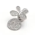 Magnetic butterfly sweater chain clasp micro set rhinestone DIY jewelry necklace accessory. - Butterfly / Silver