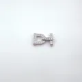 Copper gold plated micro paved Zircon jewelry clasp for DIY necklace bracelet accessory - T-White