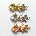 Gold silber roségold Schleife Halskette Verschluss DIY Schmuck Zubehör Set 3tlg - Einzelring / Roségold