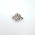 Silver tone filigree flower jewelry clasp for necklace and bracelet, elegant accessory. - F116 Hollow Floral Clasp