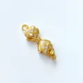 Gold Plated Double Layer Rhinestone Necklace Clasp DIY Jewelry Accessory Finding - 1-Ring / Gold