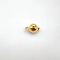 Glossy gold-plated spherical ball clasp for DIY handmade necklace and bracelet parts. - C515 Polished Ball Gold