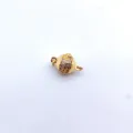 Gold plated ball clasp with zirconia for DIY pearl necklace and bracelet jewelry making parts - Triple Row Stone Gold