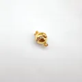 Gold Plated Ball Clasp Rhinestone Spherical Jewelry Connector for DIY Bracelets & Necklaces - Gold Single Rhinestone Row