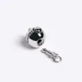 Spherical plug-in clasp for DIY pearl necklace and bracelet jewelry making accessories. - Single Row Rhinestones White