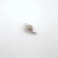 Silver matte spherical necklace clasp DIY jewelry accessory for bracelet necklace making - 860 / 8mm / White