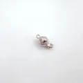 Matte spherical carved necklace clasp DIY jewelry accessory for handmade bracelets and pearl chains - 861 / 8mm / White