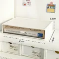 Λευκό πλαστικό στοιβαζόμενο κουτί οργάνωσης συρταριού γραφείου για καλλυντικά και είδη. - Μονό Συρτάρι / Λευκό