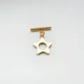 Gold stainless steel star pendant OT clasp DIY jewelry making connector finding 1pc - Star Gold