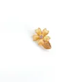 Gold plated brass flower leaf DIY necklace clasp charm, perfect for handmade jewelry projects. - Brushed Gold