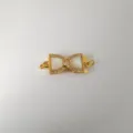 Chiusura per gioielli a forma di fiocco placcata in oro per collana braccialetto DIY componenti - Fiocco / Oro