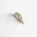 White gold plated paved cubic zirconia pendant bail clasp for DIY pearl necklace jewelry making. - D-Buckle / 8*17mm / White