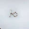 Silver metal OT clasp clover shape jewelry connector for DIY handmade necklaces and bracelets. - Letter F White