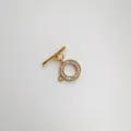 Gold plated rhinestone OT toggle clasp for handmade necklace bracelet jewelry making accessories - K Gold