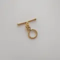 Gold plated metal OT toggle clasp for handmade jewelry necklace bracelet connecting parts - D Gold