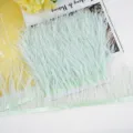 Light green ostrich feather trim tassel 1m long DIY clothing accessories decor crafts - 02