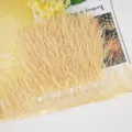 Yellow ostrich feather fringe trim 10-13cm apparel clothing craft decorative accessory variant - 03