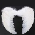 Ailes d'ange en plumes blanches accessoire de costume pour spectacle de scene cosplay fete - Blanc