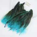 Plumas de gallo coloridas naturales 12-20cm bricolaje manualidades decoración fiesta accesorios - Azul lago