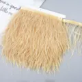 Ostrich feather trim fringe ribbon tape for DIY clothing sewing crafts wedding dress decor. - 03