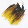 Plumas de Gallo Coloridas 12-20cm Manualidades DIY Tocador Material de Juguete para Gato - Amarillo