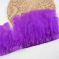 Purple turkey feather trim ribbon for DIY costume sewing craft garment decoration 2 meters. - #3 Approx. 2m