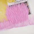 Pink ostrich feather trim fringe 10-13cm fluffy craft sewing apparel costume decoration - 06