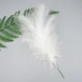 White full-fluff feather wire flower, apparel dress accessory and hat decoration variant - White