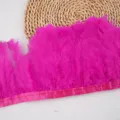 Hot pink turkey feather trim 2m ribbon DIY craft sewing costume apparel accessories - #6 Approx. 2m