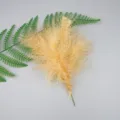 Yellow fluffy feather wire flower, clothing hat accessory, delicate costume hair decoration sku. - Striped