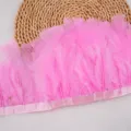Pink turkey feather trim ribbon for sewing, clothing accessories and DIY craft decoration. - #9 Approx. 2m